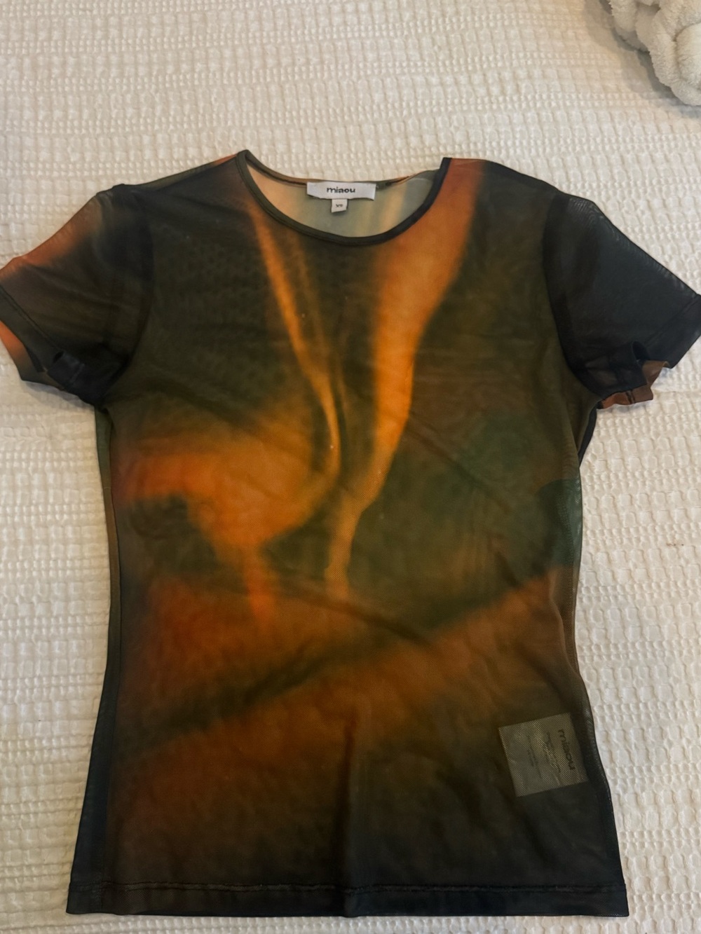 Miaou Mini Tee - Mesh - Flame